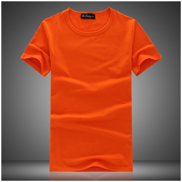 Мъжки летни тениски с V - образни деколтета - жълт, син, оранжев, зелен