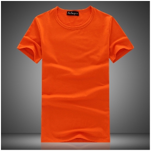 Мъжки летни тениски с V - образни деколтета - жълт, син, оранжев, зелен