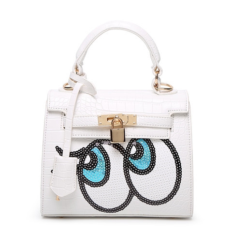 Τσάντα με ενδιαφέρον εκτύπωσης πούλιες