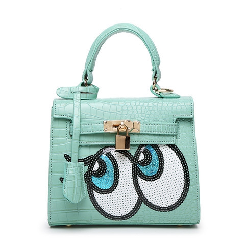 Τσάντα με ενδιαφέρον εκτύπωσης πούλιες