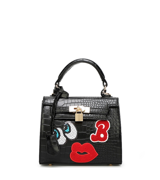 Τσάντα με ενδιαφέρον εκτύπωσης πούλιες