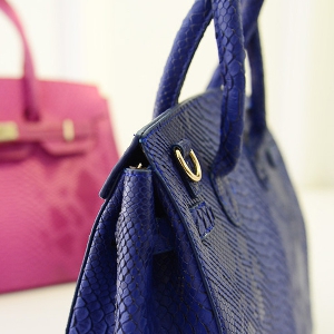 Τσάντα με μοτίβα ζώων - γκρι, μαύρο, ροζ και μπλε