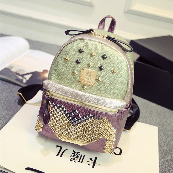 Γυναικείο  λαμπερό σακίδιο με καλύμματα σε τρία χρώματα