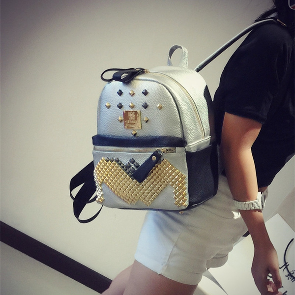 Γυναικείο  λαμπερό σακίδιο με καλύμματα σε τρία χρώματα