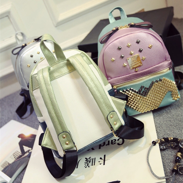 Γυναικείο  λαμπερό σακίδιο με καλύμματα σε τρία χρώματα