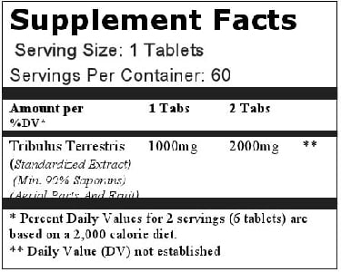 MEX Pure Tribulus 1000 / 60 Tabs. /  Тестостеронови Модулатори