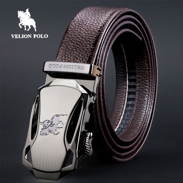 Мъжки кожен колан - два модели - черен и кафяв