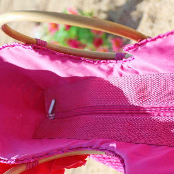 Дамска свежа плажна чанта с цвете