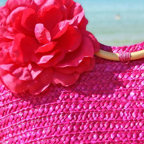 Дамска свежа плажна чанта с цвете