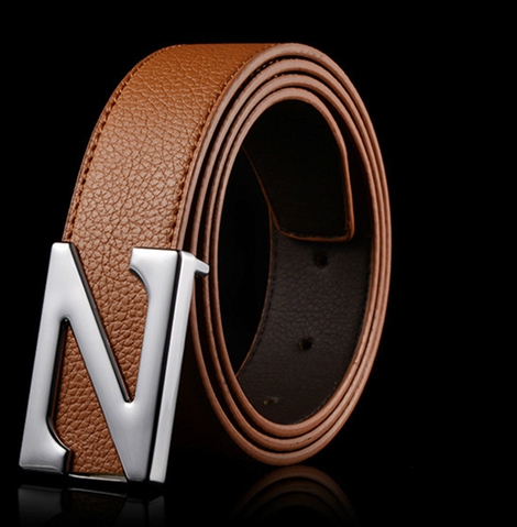 Ανδρικά ζώνες από τεχνητό δέρμα  - μαύρο, καφέ, γκρι - μήκος 110 εκατοστά, πλάτος 3,5 εκατοστά