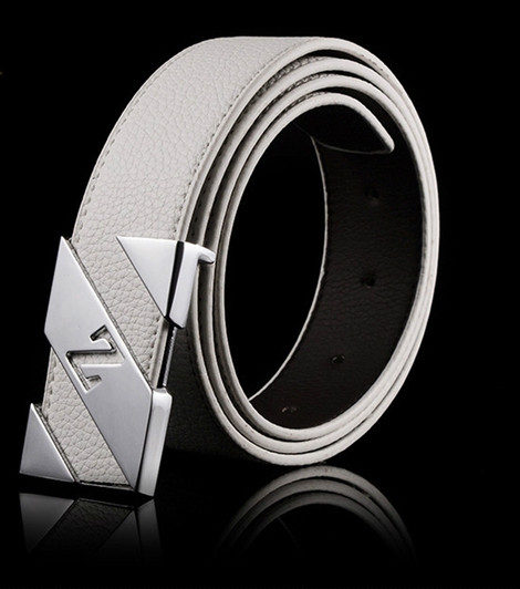 Ανδρικά ζώνες από τεχνητό δέρμα  - μαύρο, καφέ, γκρι - μήκος 110 εκατοστά, πλάτος 3,5 εκατοστά