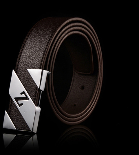 Ανδρικά ζώνες από τεχνητό δέρμα  - μαύρο, καφέ, γκρι - μήκος 110 εκατοστά, πλάτος 3,5 εκατοστά