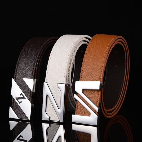 Ανδρικά ζώνες από τεχνητό δέρμα  - μαύρο, καφέ, γκρι - μήκος 110 εκατοστά, πλάτος 3,5 εκατοστά