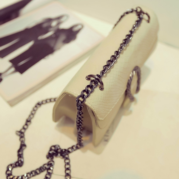 Τσάντα λαβή αλυσίδας και φίδι πόρπη