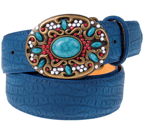 Ζώνες από από συνθετικό δέρμα  και πόρπη πέτρες και χάντρες - κόκκινο, μπλε, μαύρο, μοβ, ροζ, πορτοκαλί