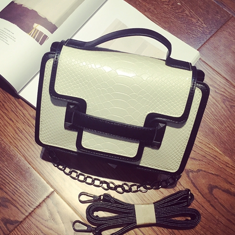 Αφρώδης χρώματα - συμπαγής μίνι γυναικεία τσάντα με μακρύ χερούλι