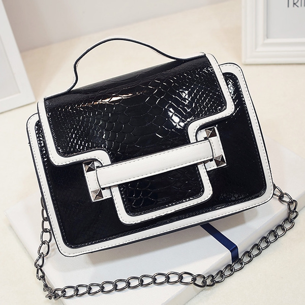 Αφρώδης χρώματα - συμπαγής μίνι γυναικεία τσάντα με μακρύ χερούλι