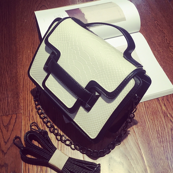 Αφρώδης χρώματα - συμπαγής μίνι γυναικεία τσάντα με μακρύ χερούλι