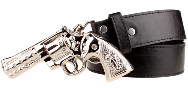 Ζώνης με το "Revolver" - μαύρο, καφέ και λευκό