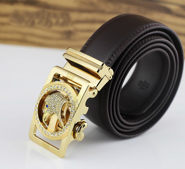 Мъжки колани в няколко модела от изкуствена кожа с позлатени и посребрени гладки катарами - автоматичен