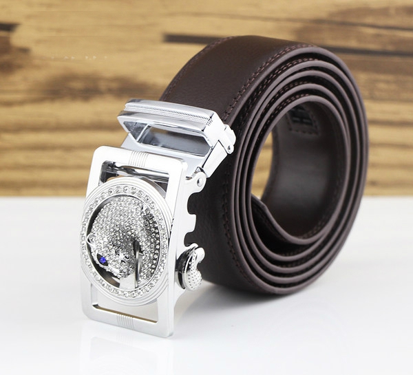 Мъжки колани в няколко модела от изкуствена кожа с позлатени и посребрени гладки катарами - автоматичен