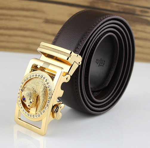 Мъжки колани в няколко модела от изкуствена кожа с позлатени и посребрени гладки катарами - автоматичен