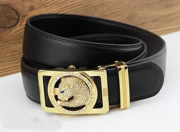 Мъжки колани в няколко модела от изкуствена кожа с позлатени и посребрени гладки катарами - автоматичен