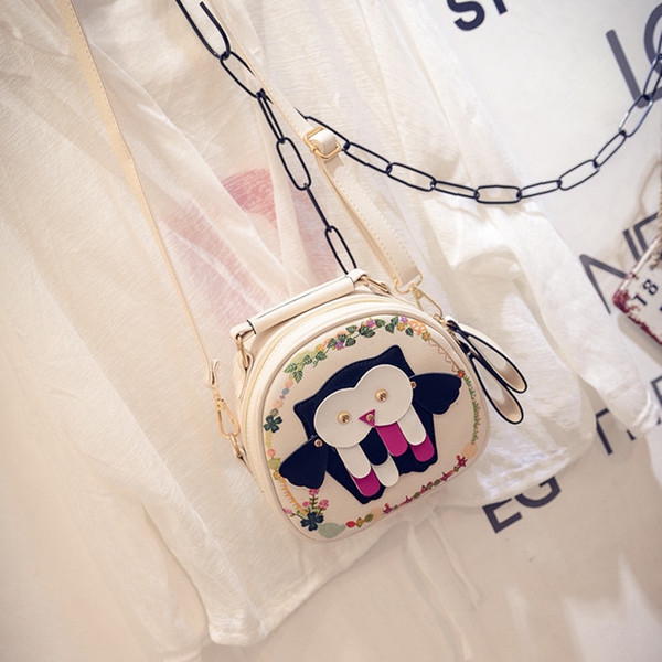 Τσάντα με κουκουβάγια  και μακριά λαβή