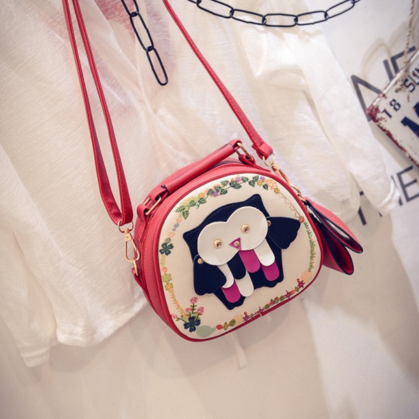 Τσάντα με κουκουβάγια  και μακριά λαβή