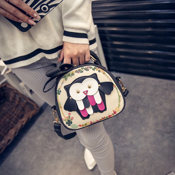 Τσάντα με κουκουβάγια  και μακριά λαβή