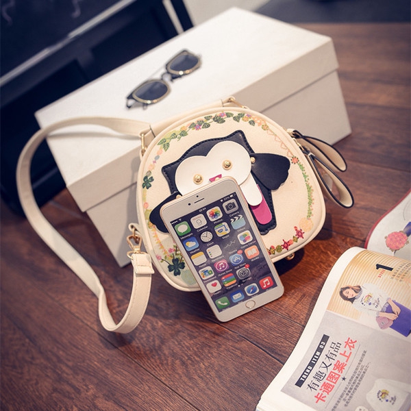 Τσάντα με κουκουβάγια  και μακριά λαβή