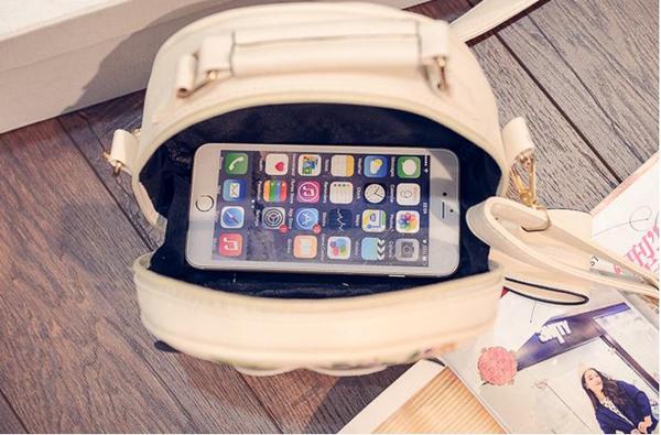 Τσάντα με κουκουβάγια  και μακριά λαβή