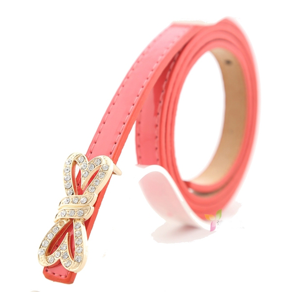 Λεπτή ζώνη σε διάφορα χρώματα - μπλε, κίτρινο, λευκό, ροζ, πράσινο, καφέ