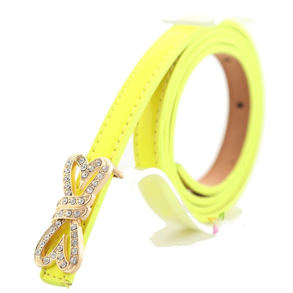 Λεπτή ζώνη σε διάφορα χρώματα - μπλε, κίτρινο, λευκό, ροζ, πράσινο, καφέ