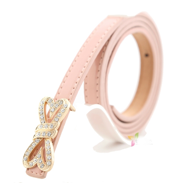 Λεπτή ζώνη σε διάφορα χρώματα - μπλε, κίτρινο, λευκό, ροζ, πράσινο, καφέ