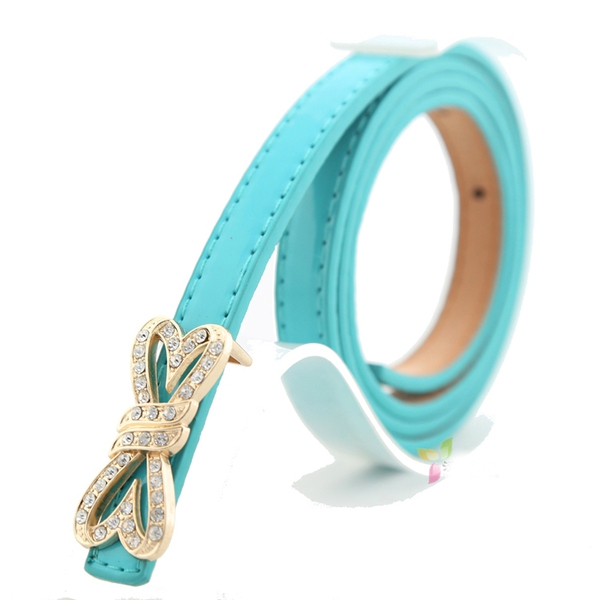 Λεπτή ζώνη σε διάφορα χρώματα - μπλε, κίτρινο, λευκό, ροζ, πράσινο, καφέ