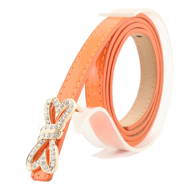 Λεπτή ζώνη σε διάφορα χρώματα - μπλε, κίτρινο, λευκό, ροζ, πράσινο, καφέ