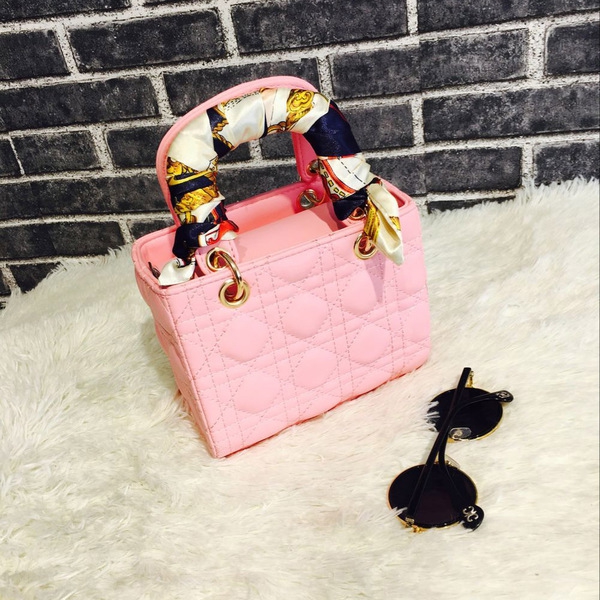 Mini τετράγωνο τσάντα με απομίμηση κασκόλ τυλιγμένο γύρω από τη λαβή