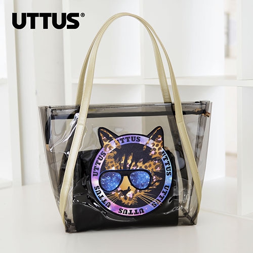 Дамска прозрачна чанта - тигър с очила