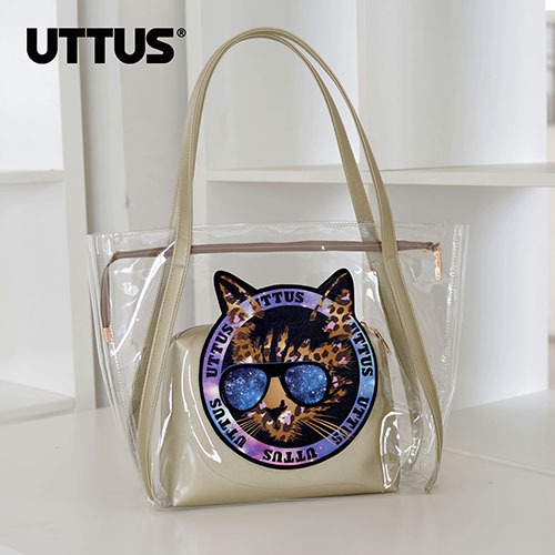 Дамска прозрачна чанта - тигър с очила