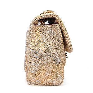 Дамска супер луксозна и елегантна чанта в златисти отенъци