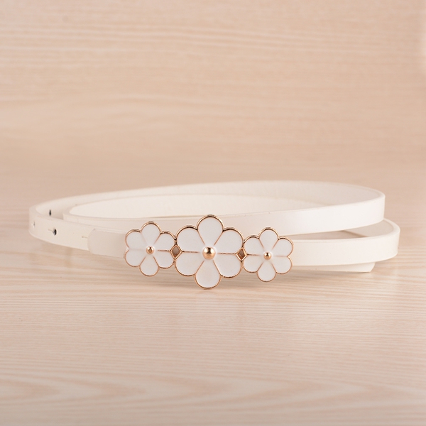 Дамски декоративен колан от изкуствена кожа в няколко цвята - червен, син, зелен, розов, кафяв и други 