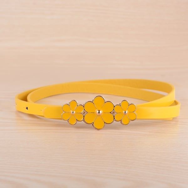 Дамски декоративен колан от изкуствена кожа в няколко цвята - червен, син, зелен, розов, кафяв и други 