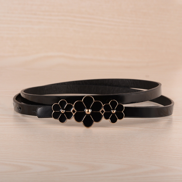 Дамски декоративен колан от изкуствена кожа в няколко цвята - червен, син, зелен, розов, кафяв и други 