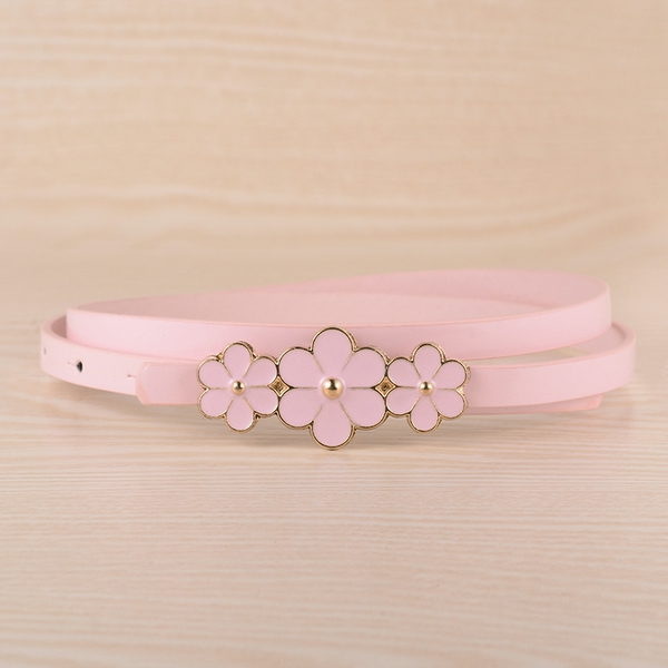 Дамски декоративен колан от изкуствена кожа в няколко цвята - червен, син, зелен, розов, кафяв и други 