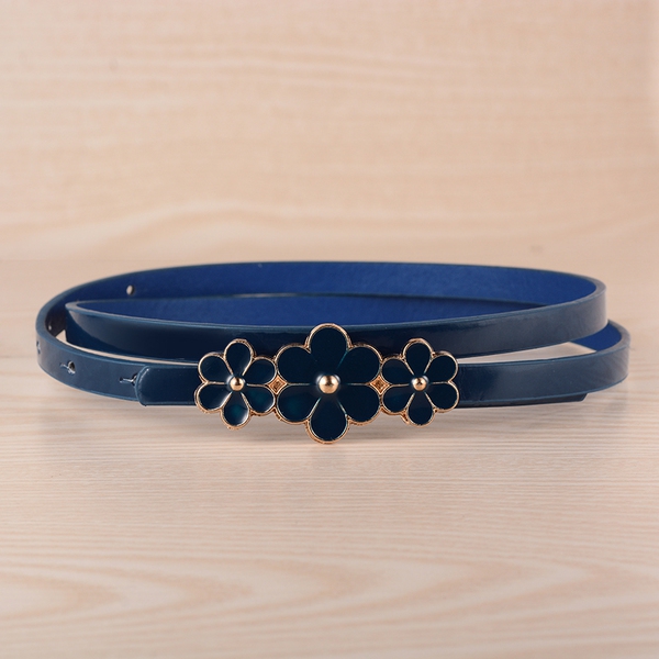 Дамски декоративен колан от изкуствена кожа в няколко цвята - червен, син, зелен, розов, кафяв и други 