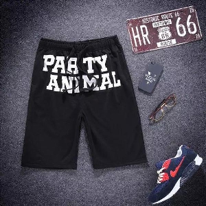 Спортни черни къси мъжки  панталони за лятото - 5 модела 