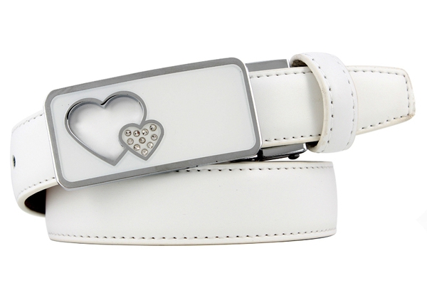 Дамски кожен колан с гладка катарама в няколко цвята и избор от дължина 105 см, 110 см и 115 см