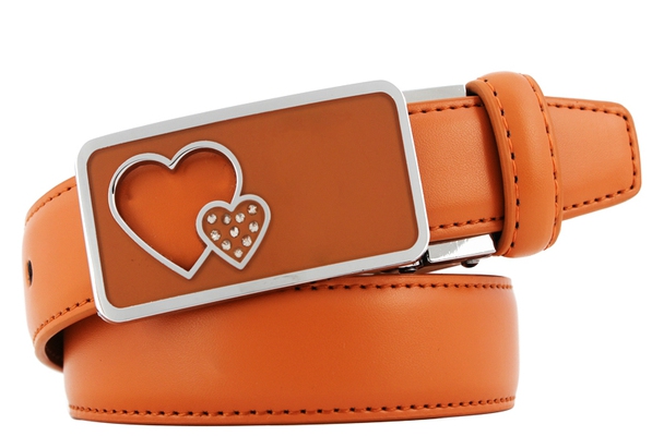 Дамски кожен колан с гладка катарама в няколко цвята и избор от дължина 105 см, 110 см и 115 см