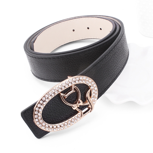 Δερμάτινη ζώνη faux σε διάφορα χρώματα - μαύρο, κίτρινο, κόκκινο - με λεία πόρπη "γατάκι"